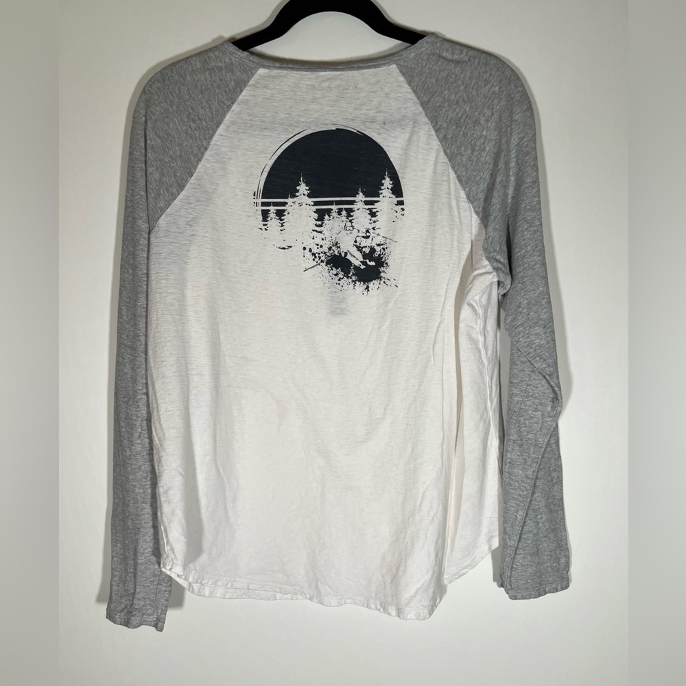 James Perse Yosemite Mammoth white baseball henley LS tshirt sz 4(XL) - Picture 3 of 10